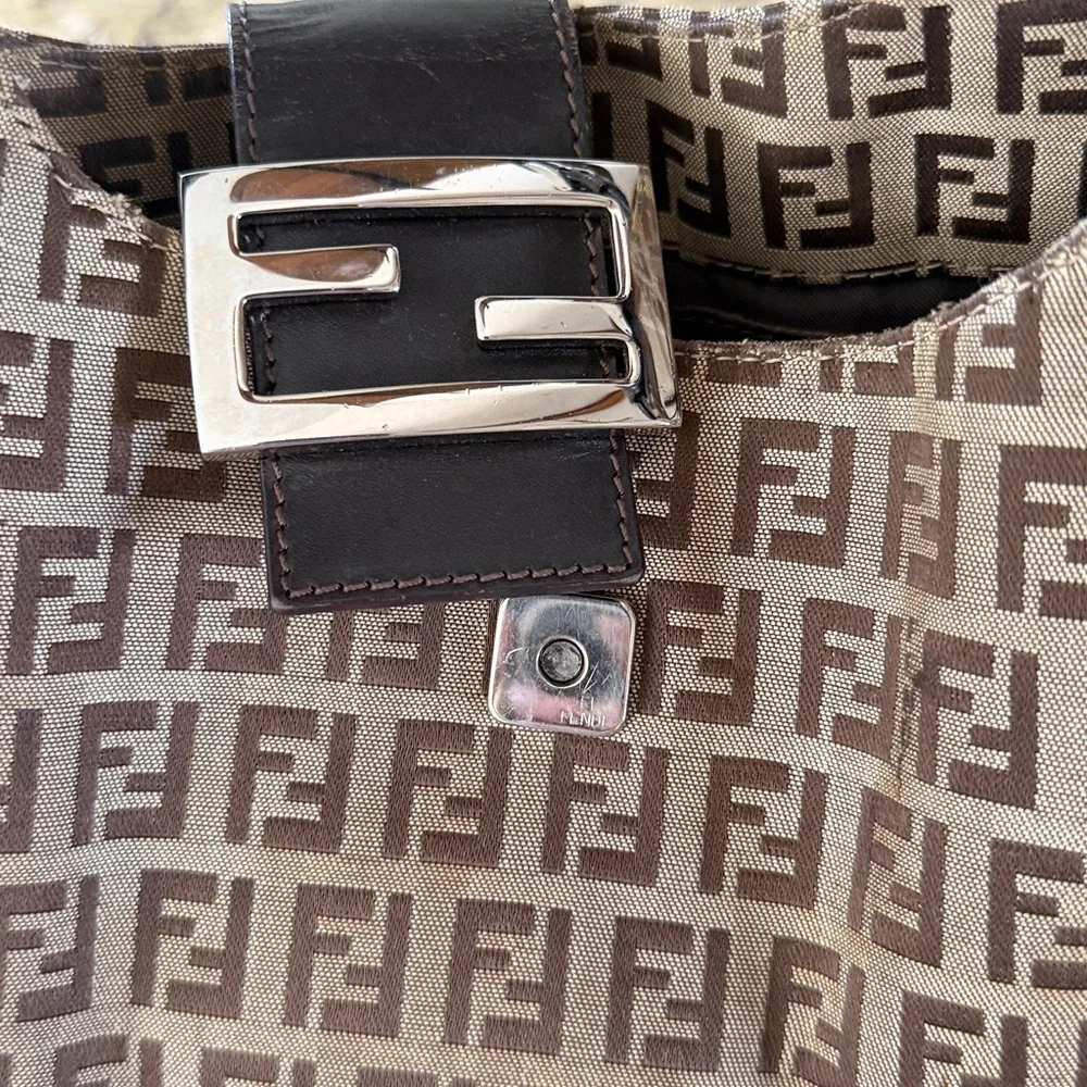 Fendi Monogram Brown and Black Shoulder Bag - Picture 2 of 6